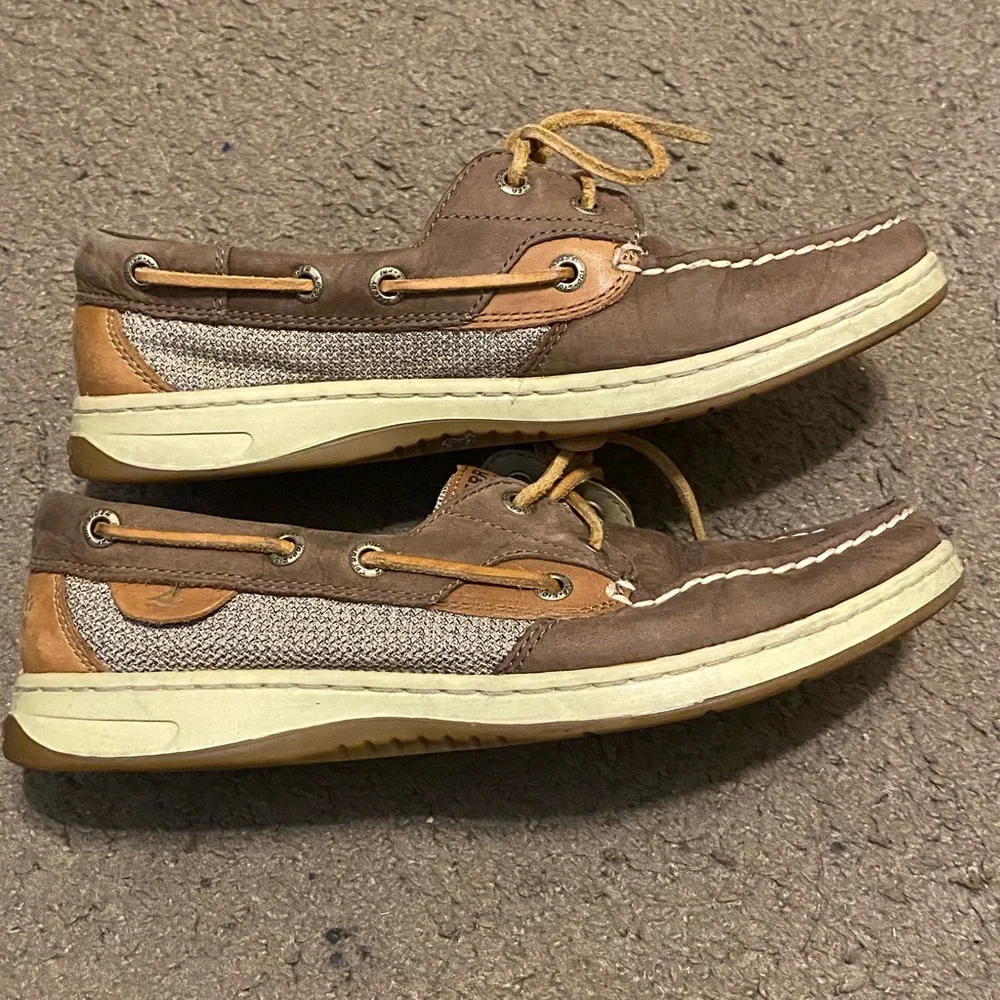 Womens Sperry Top-Sider Angelfish Tan Brown Boat Shoes Size 7 STS90547